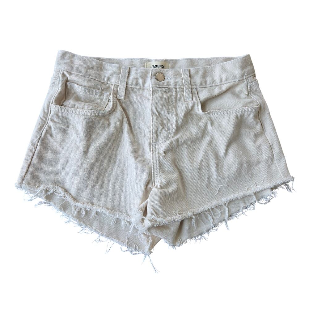 L'Agence Audrey Mid Rise Denim Short Size 25 EUC